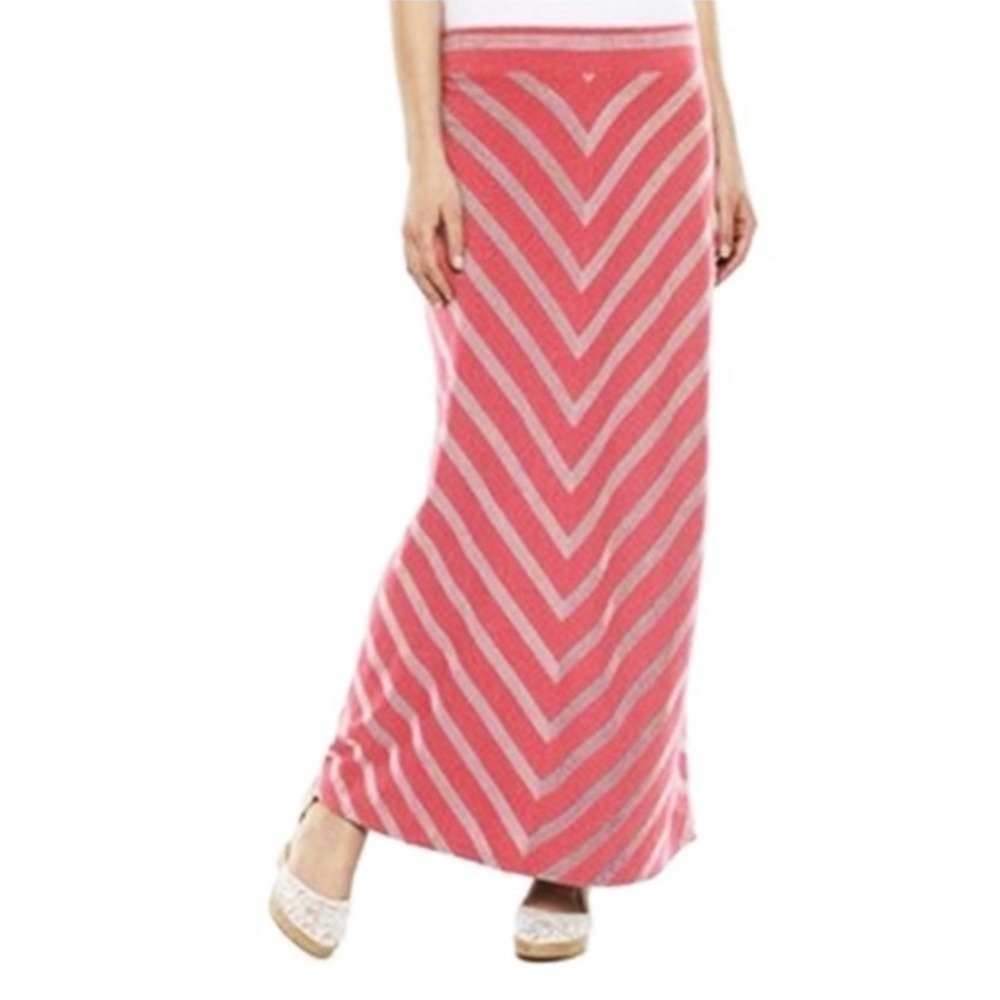 Sonoma Striped amazing Skirt Pink Size L - Picture 5 of 5